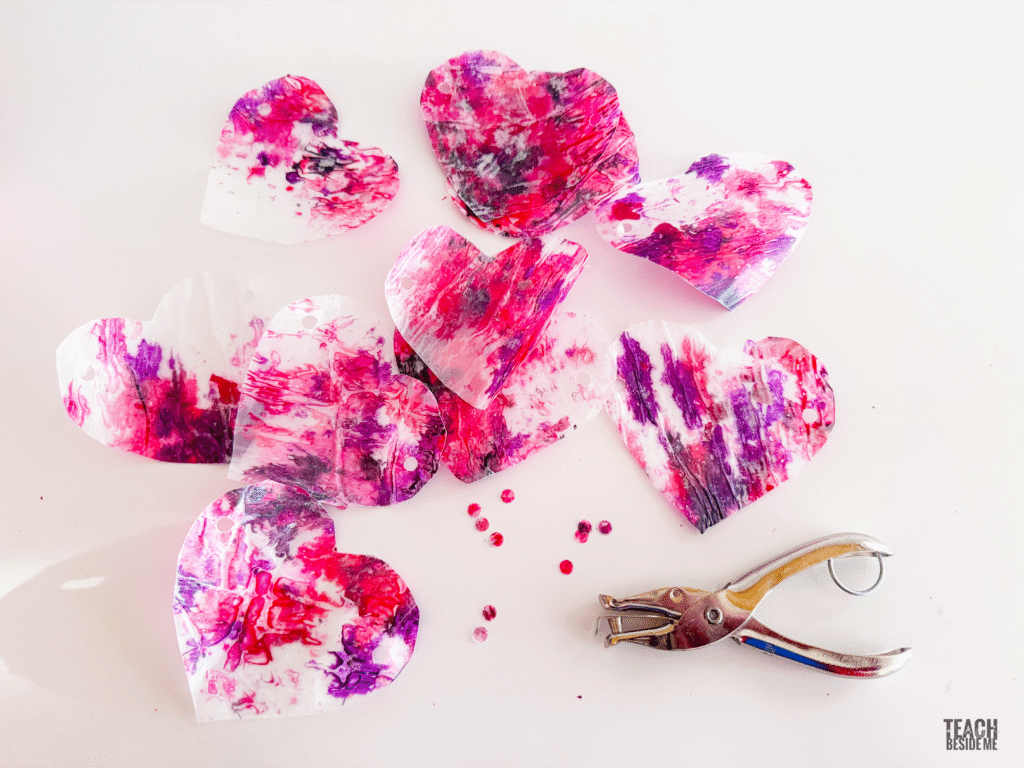 crayon heart craft valentines day