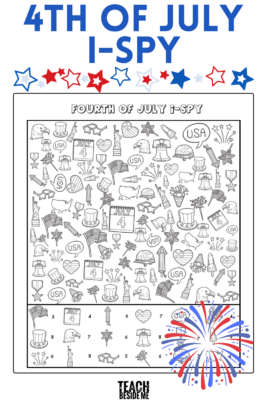 4th of July I-Spy Printable