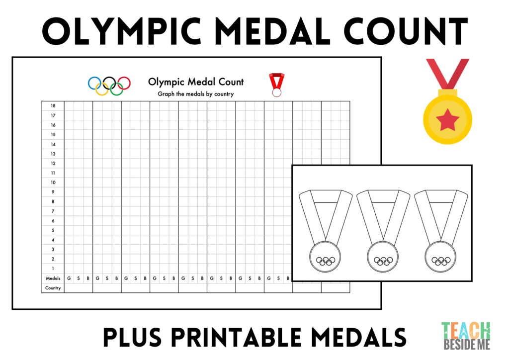 Olympic Games Lessons Graph The Olympic Medals Printable Teach Beside Me