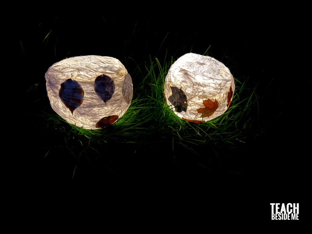 autumn paper mache lanterns