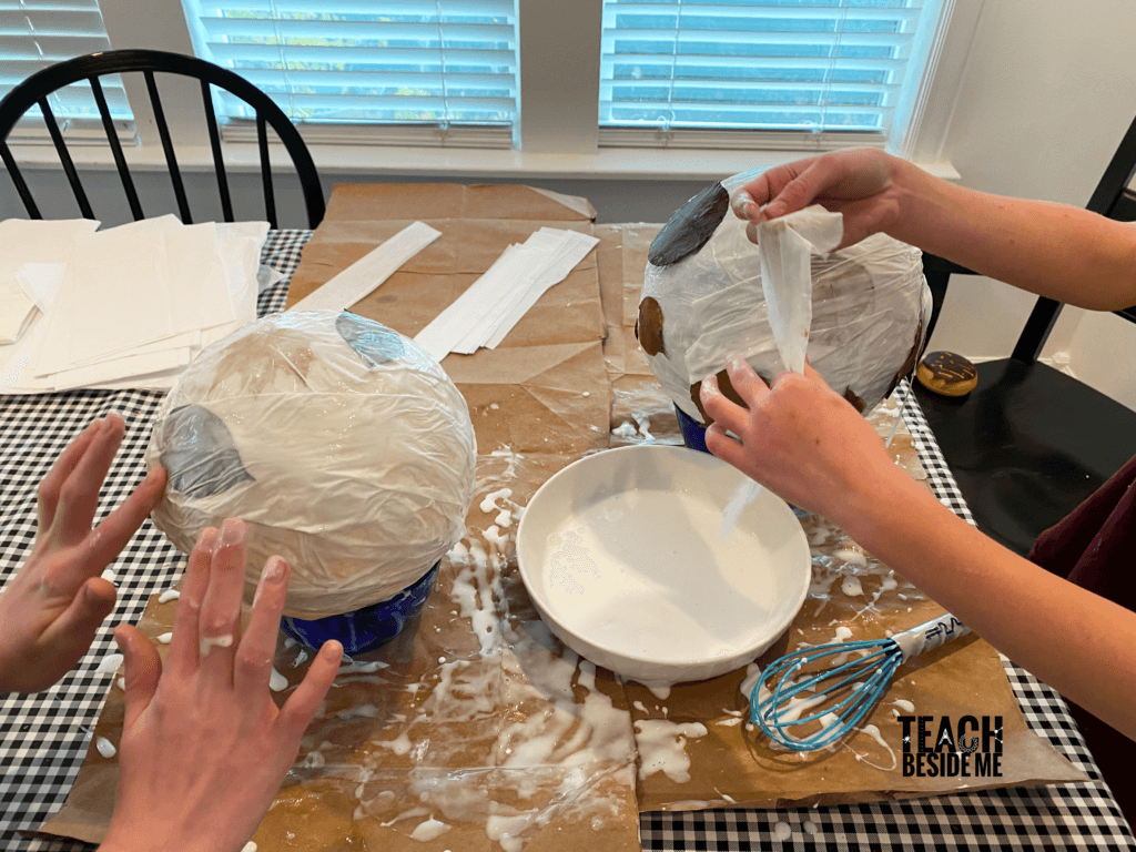 paper mache craft with kids