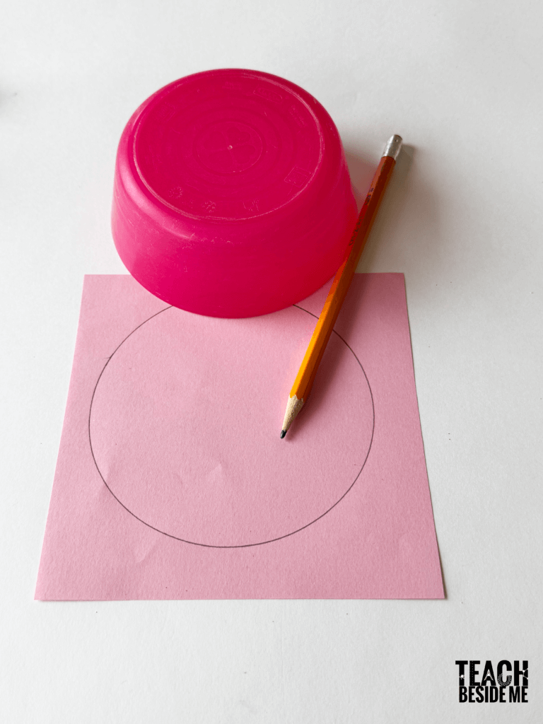 draw a circle to make heart
