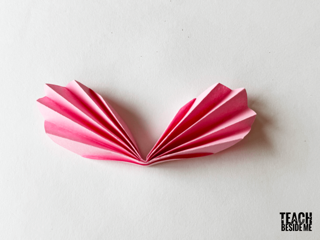 folding paper heart in half