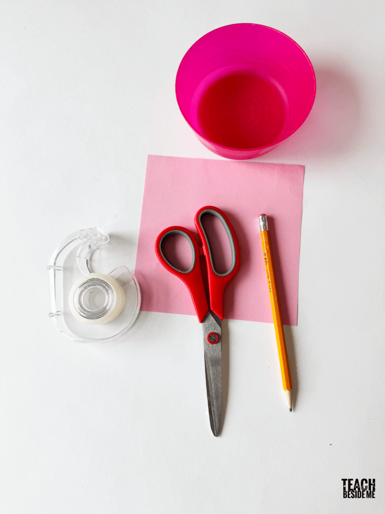 supplies to make valentine paper heart