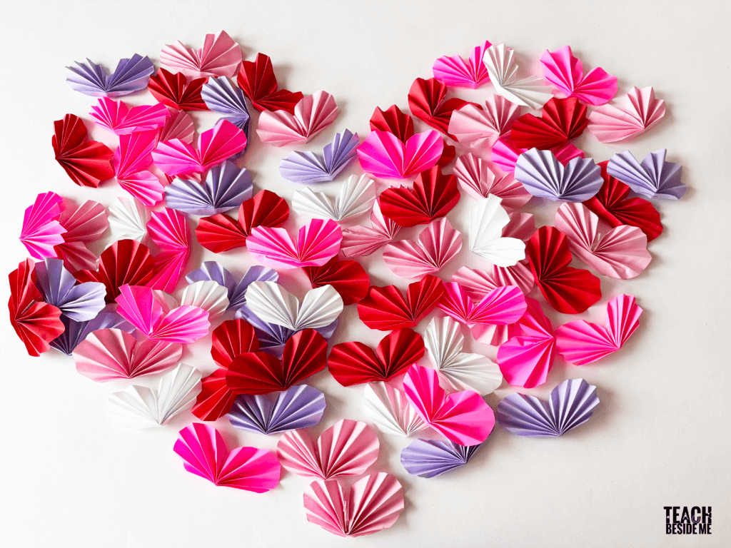 valentine paper heart craft