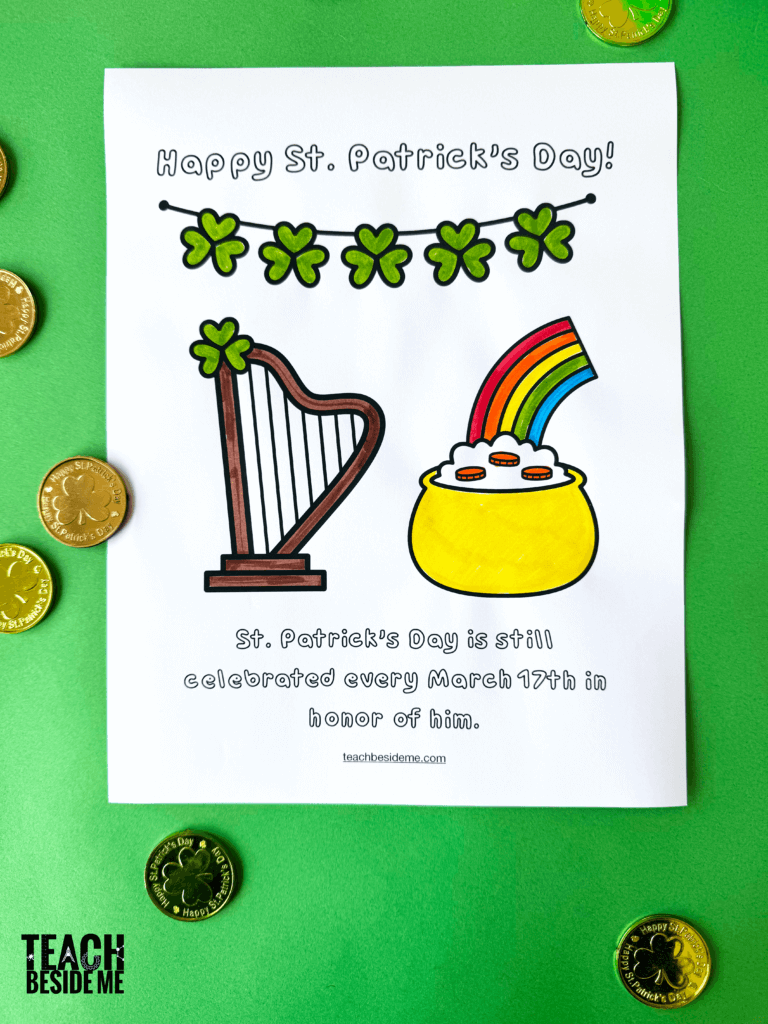 st Patrick book and coloring for kids