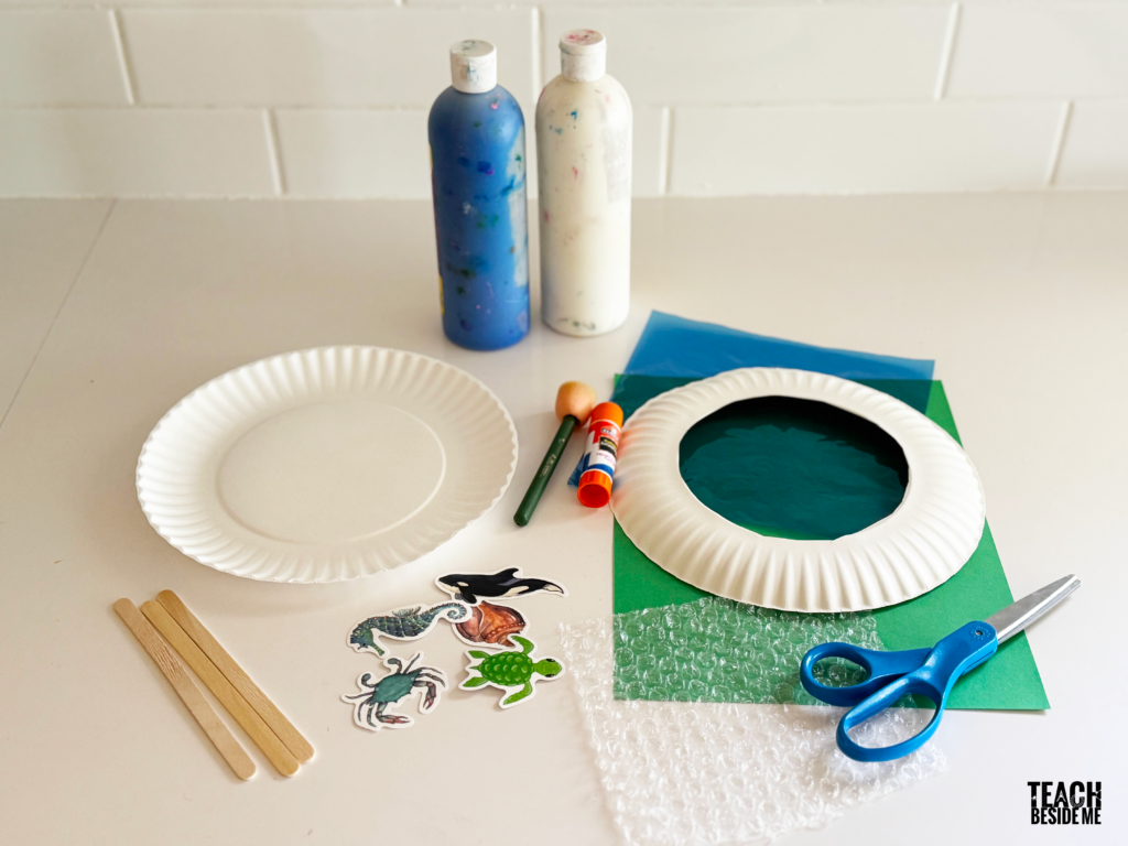 paper plate aquarium craft supplies