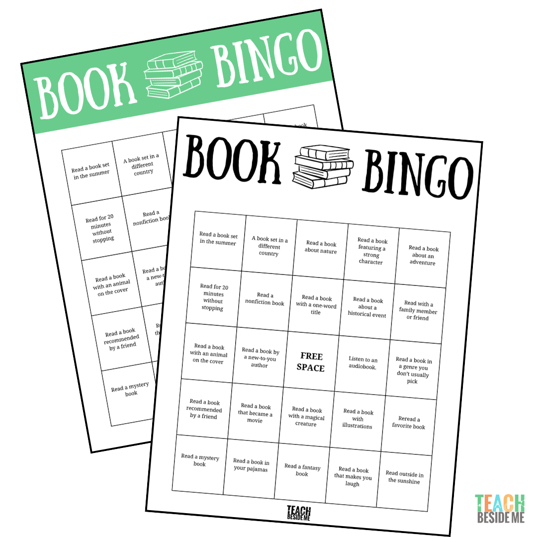 Printable Book Bingo Game: Summer Reading Challenge - Teach Beside Me