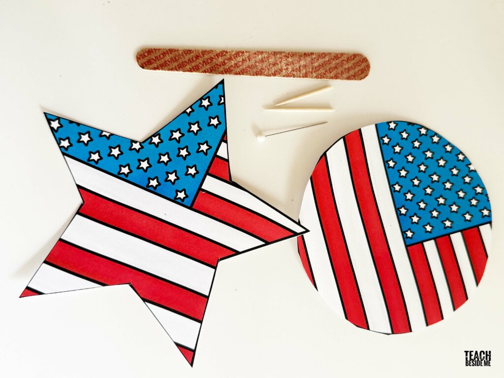 4th of july craft paper spinner