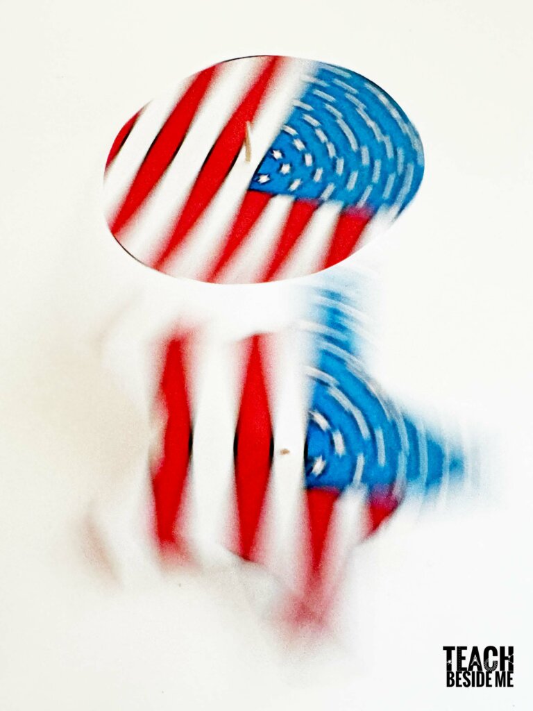 4th of July spinning top craft