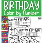 Birthday Color by Number Printable Pack – 8 Fun Coloring Pages for Kids