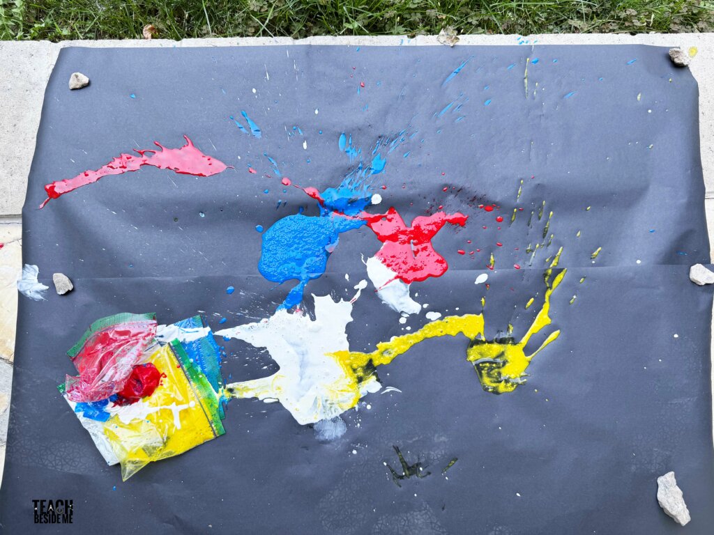 exploded paint bags fireworks craft