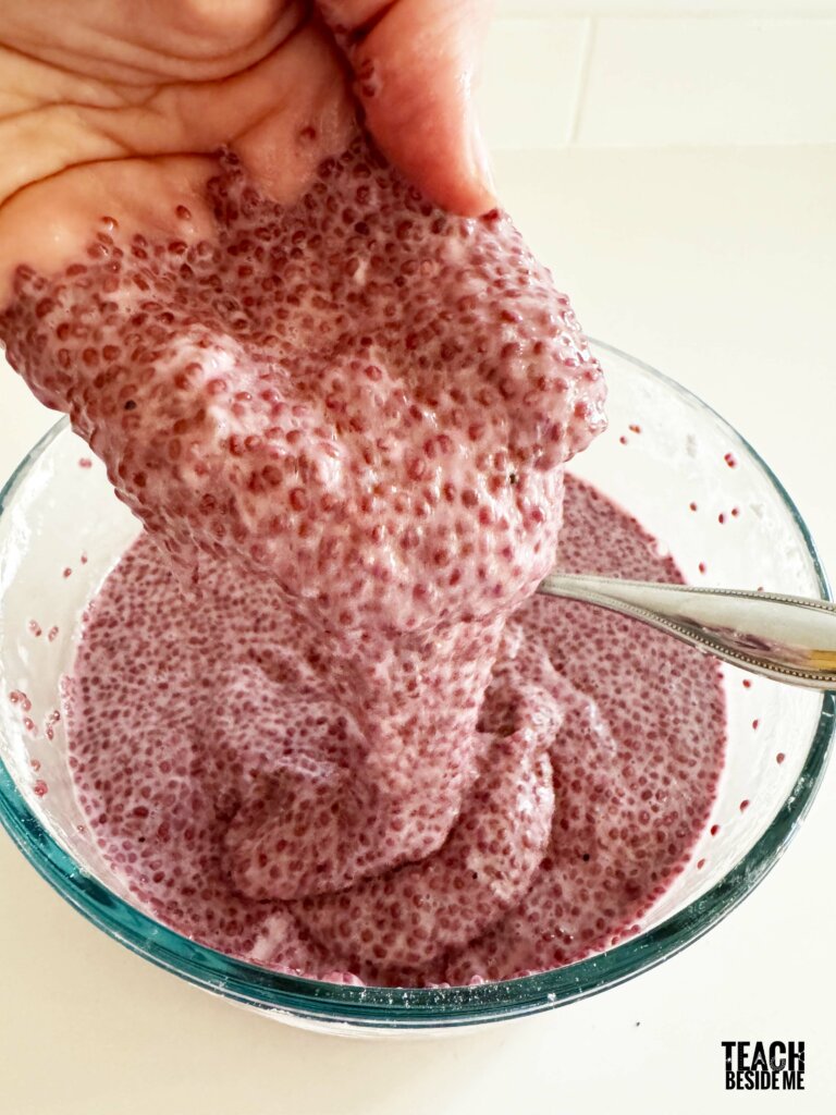 grape chia slime edible