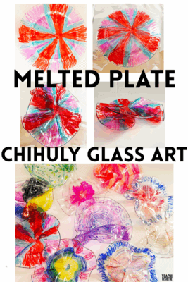 melted plate Chihuly glass art