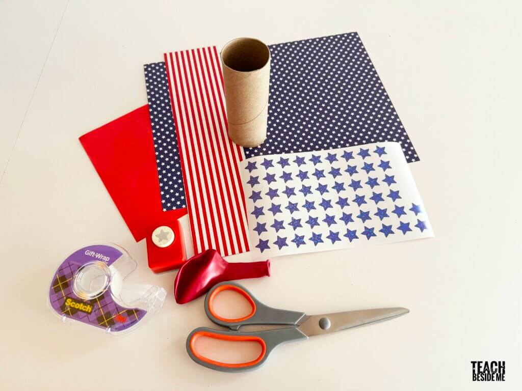supplies for 4th of July tp roll craft