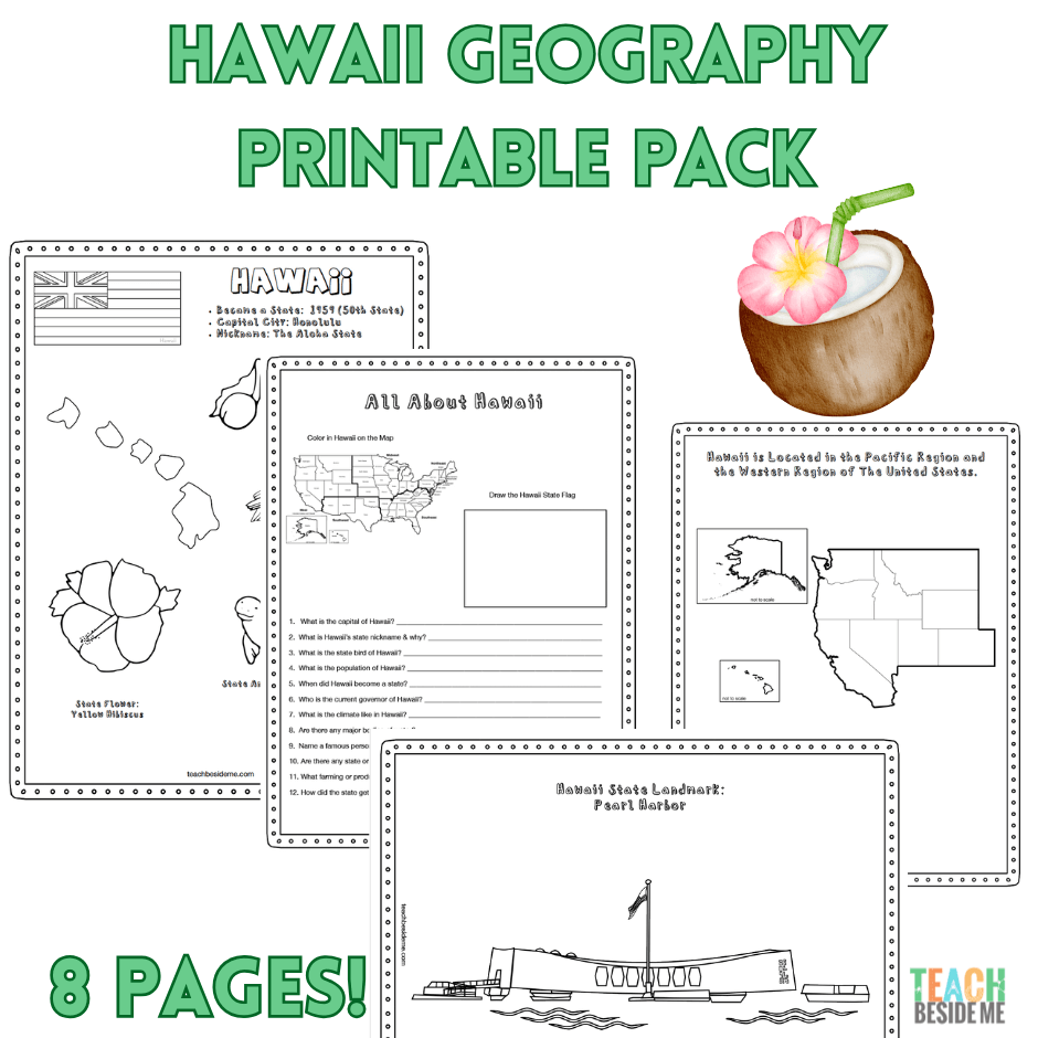 Hawaii State Geography Printable Pack