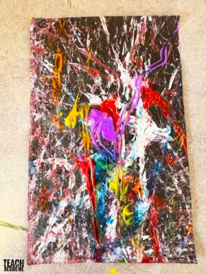 painting with marbles for kids