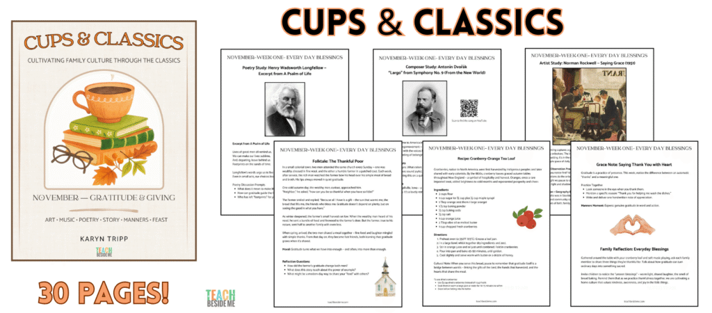 November Cups and Classics culture activities for families