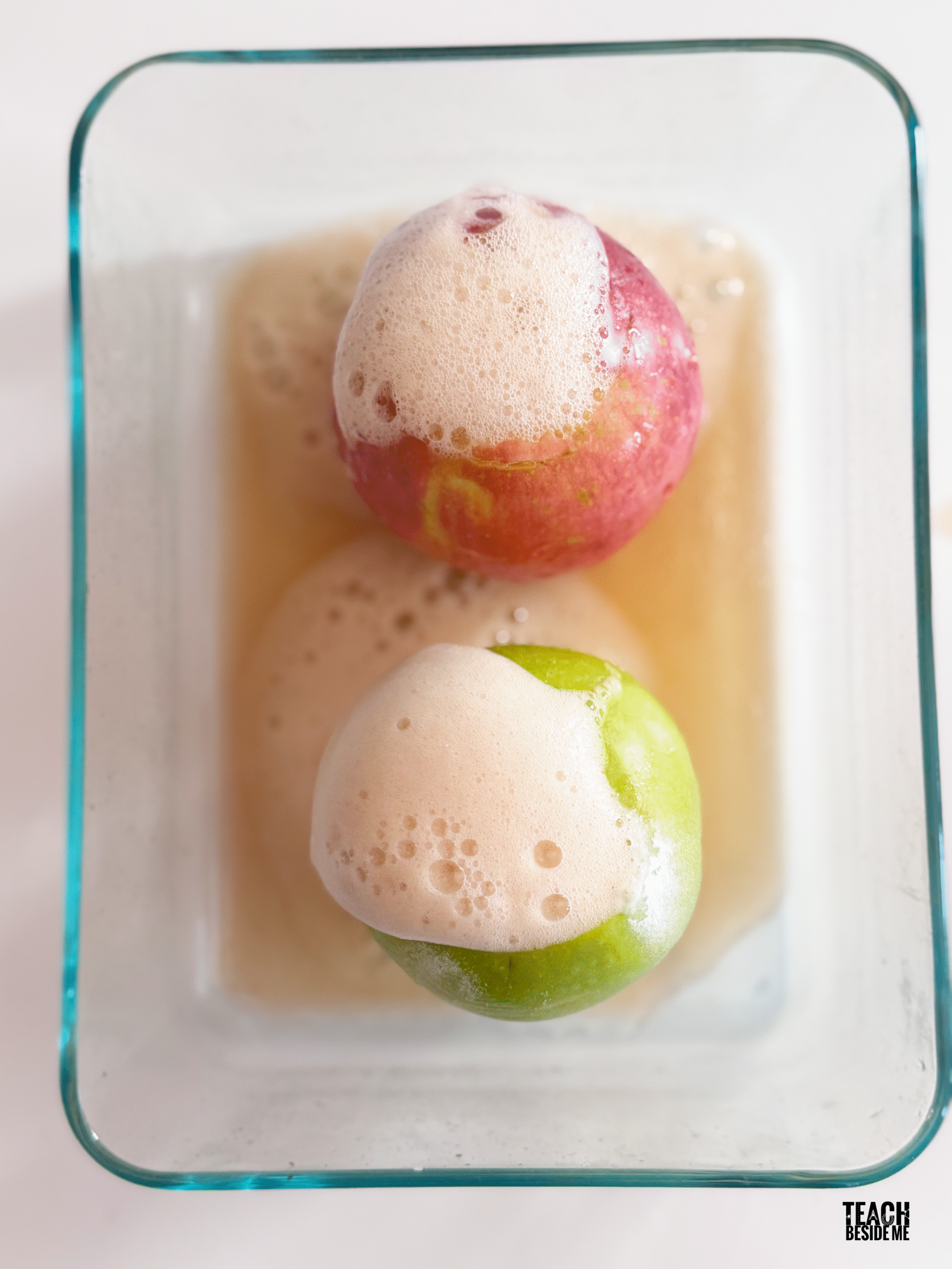 apple volcanos with apple cider vinegar