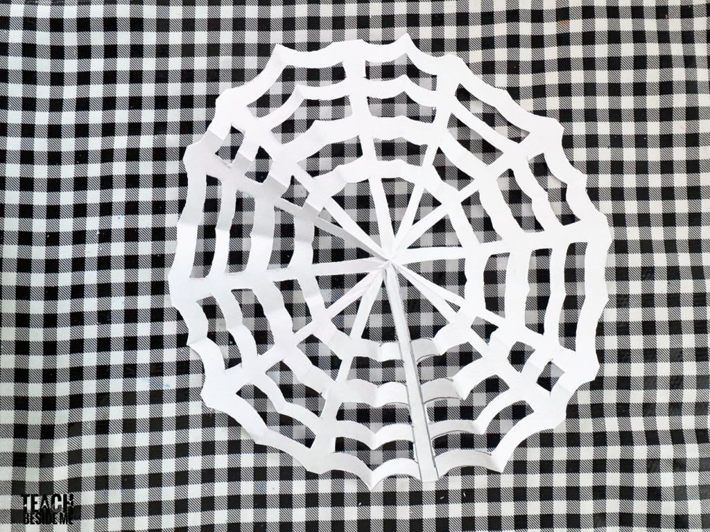 cut spiderweb decoration