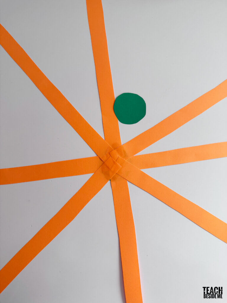 how to make a paper pumpkin spinner toy