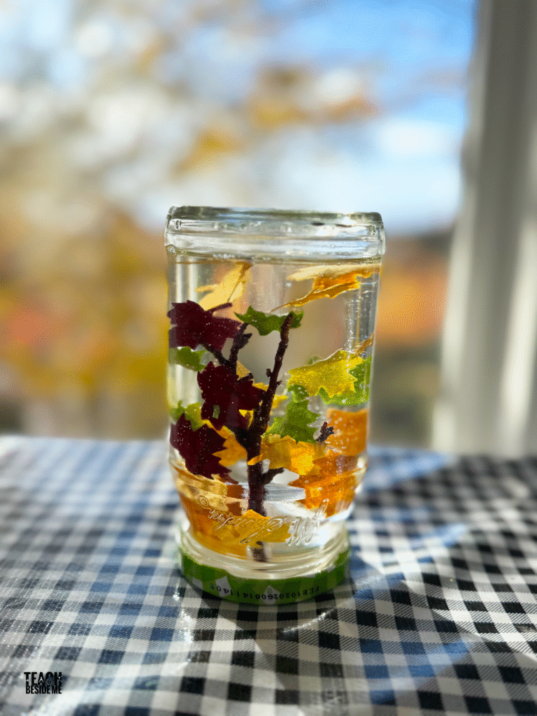 How to Make an Autumn Leaf Snow Globe - Teach Beside Me