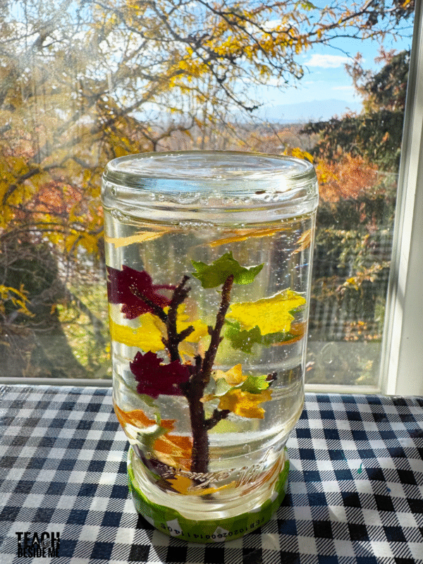 How to Make an Autumn Leaf Snow Globe - Teach Beside Me