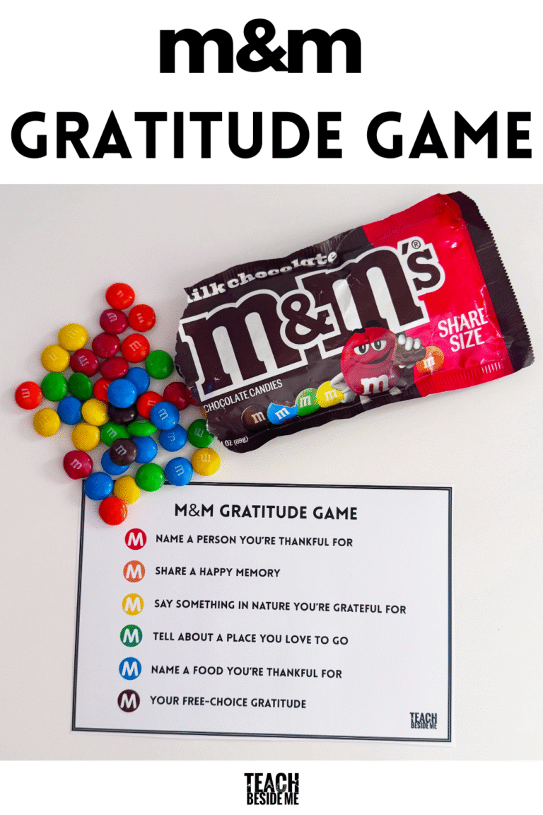m&m gratitude game