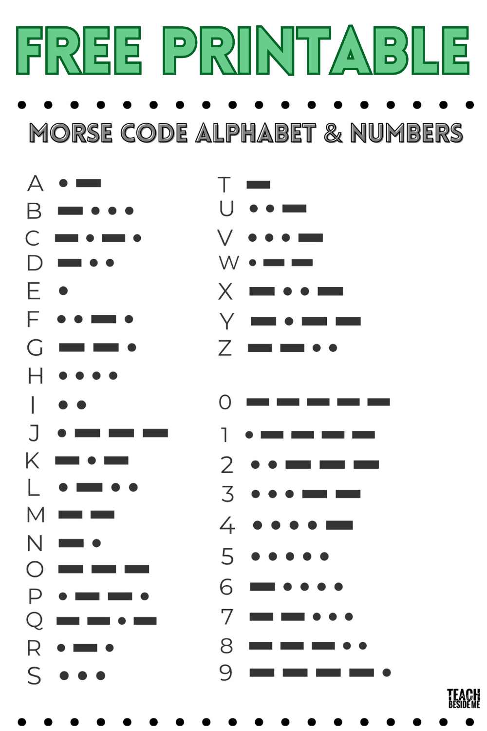 Free Printable Morse Code Worksheets Fanny Printable