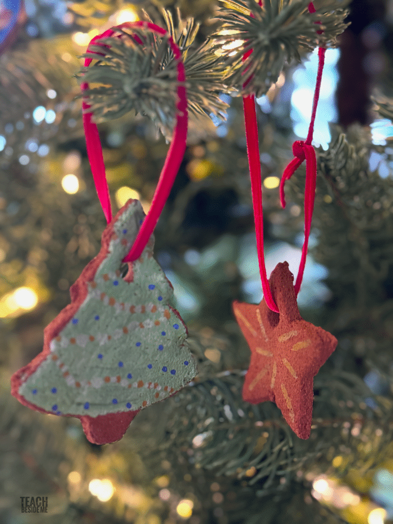 DIY christmas ornaments for kids cinnamon applesauce dough