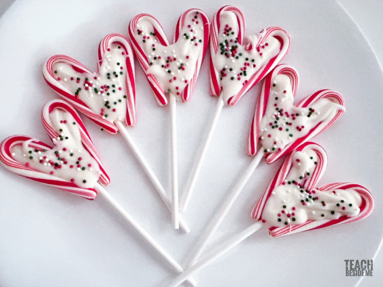 Christmas candy cane white chocolate pops