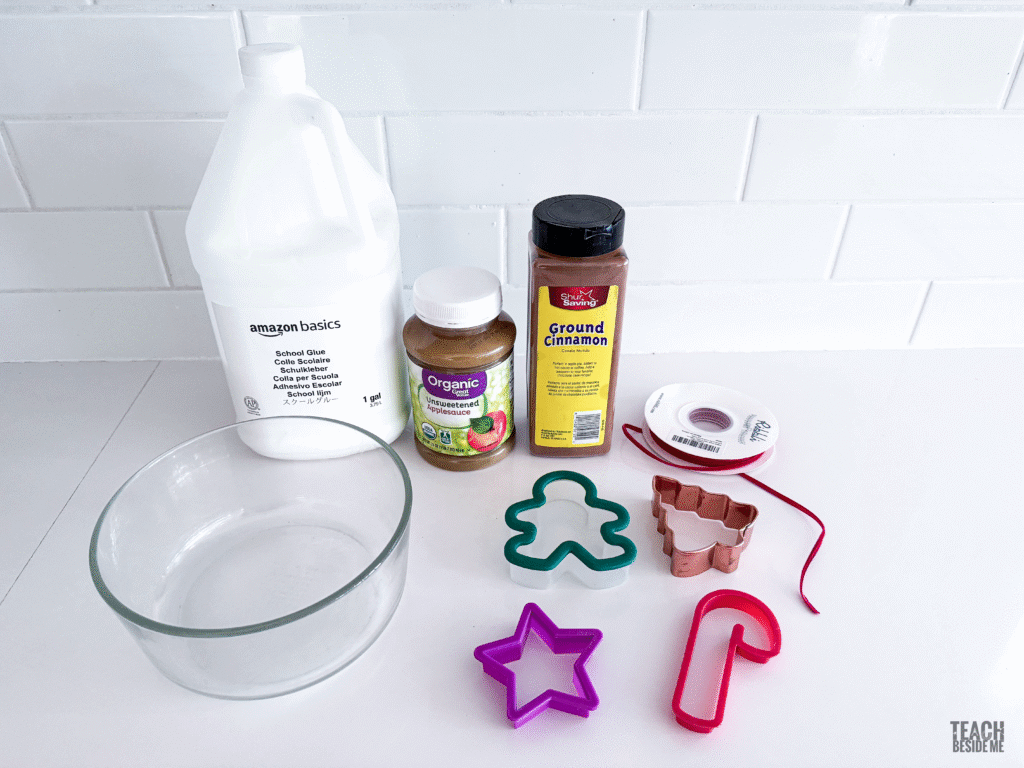 homemade cinnamon applesauce ornaments supplies