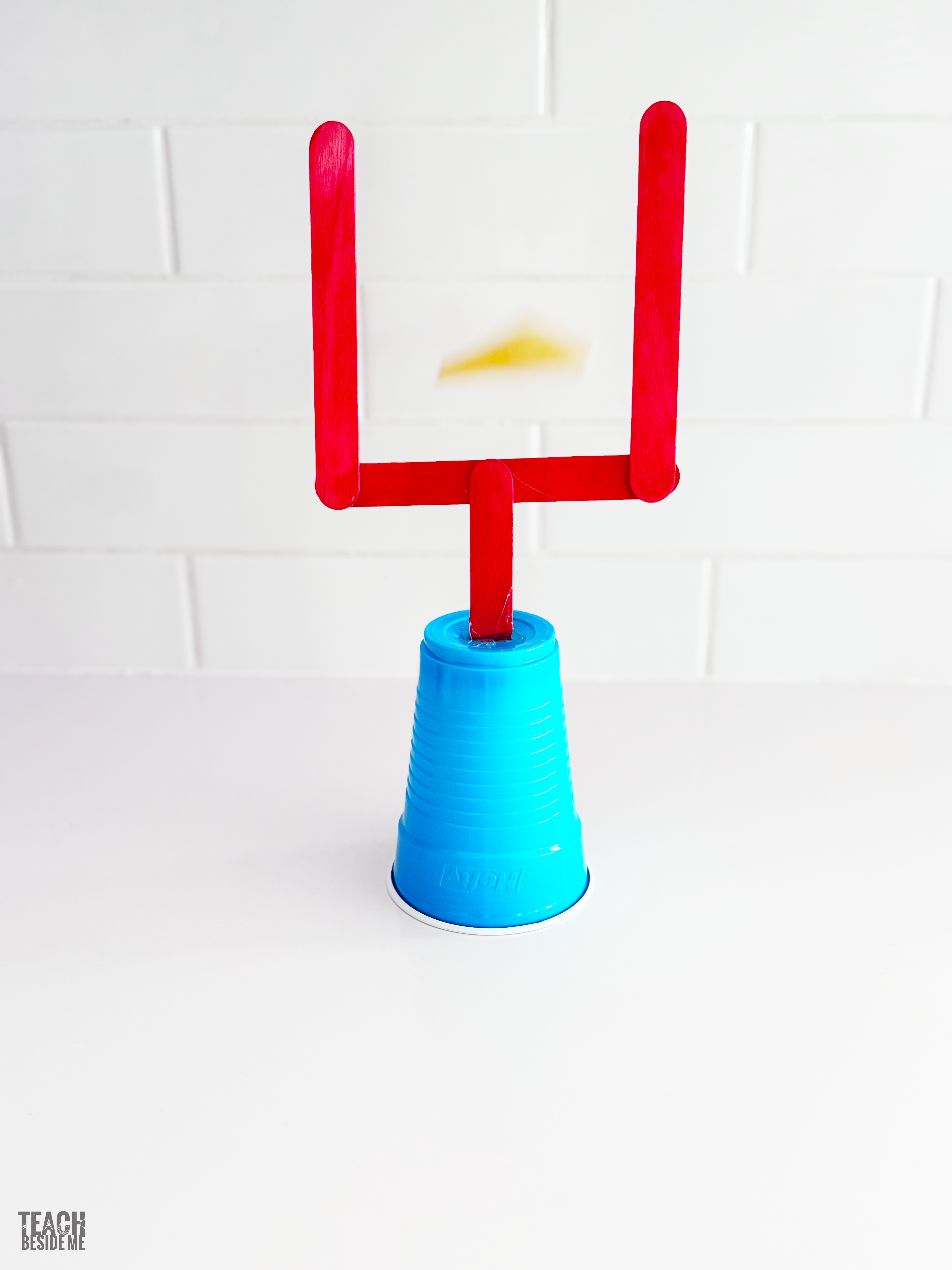 table paper football with goal
