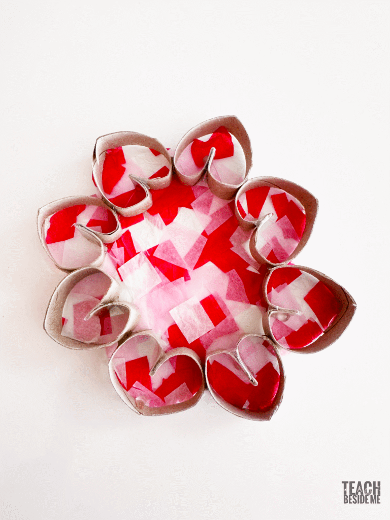 valentines day heart craft sun catcher stained glass craft