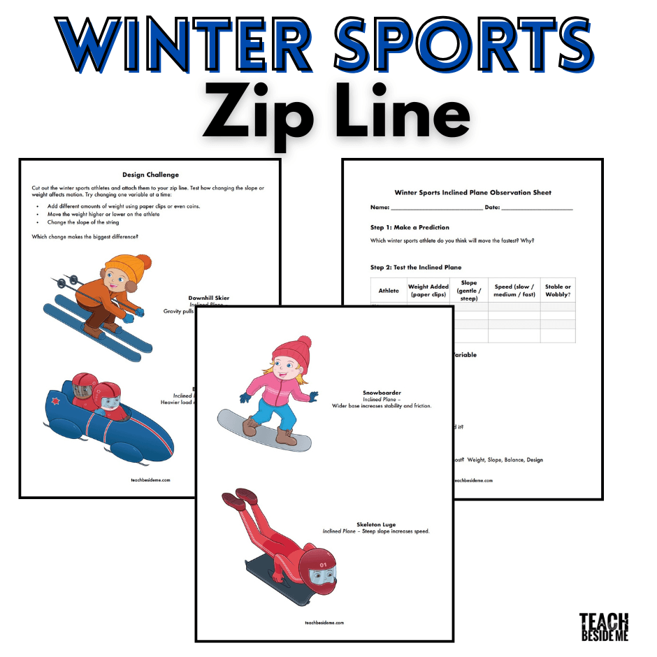 Winter Sports Zip line STEM