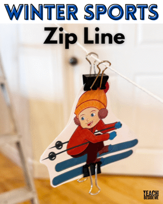 Winter Sports Zip line STEM inclined plane