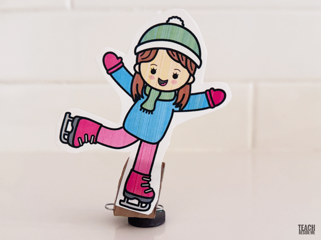magnet ice skater winter STEM