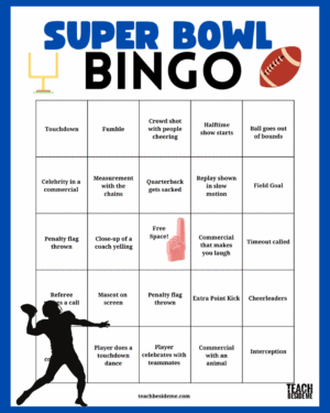Printable Super Bowl Bingo: Family Game Day Activity - Teach Beside Me