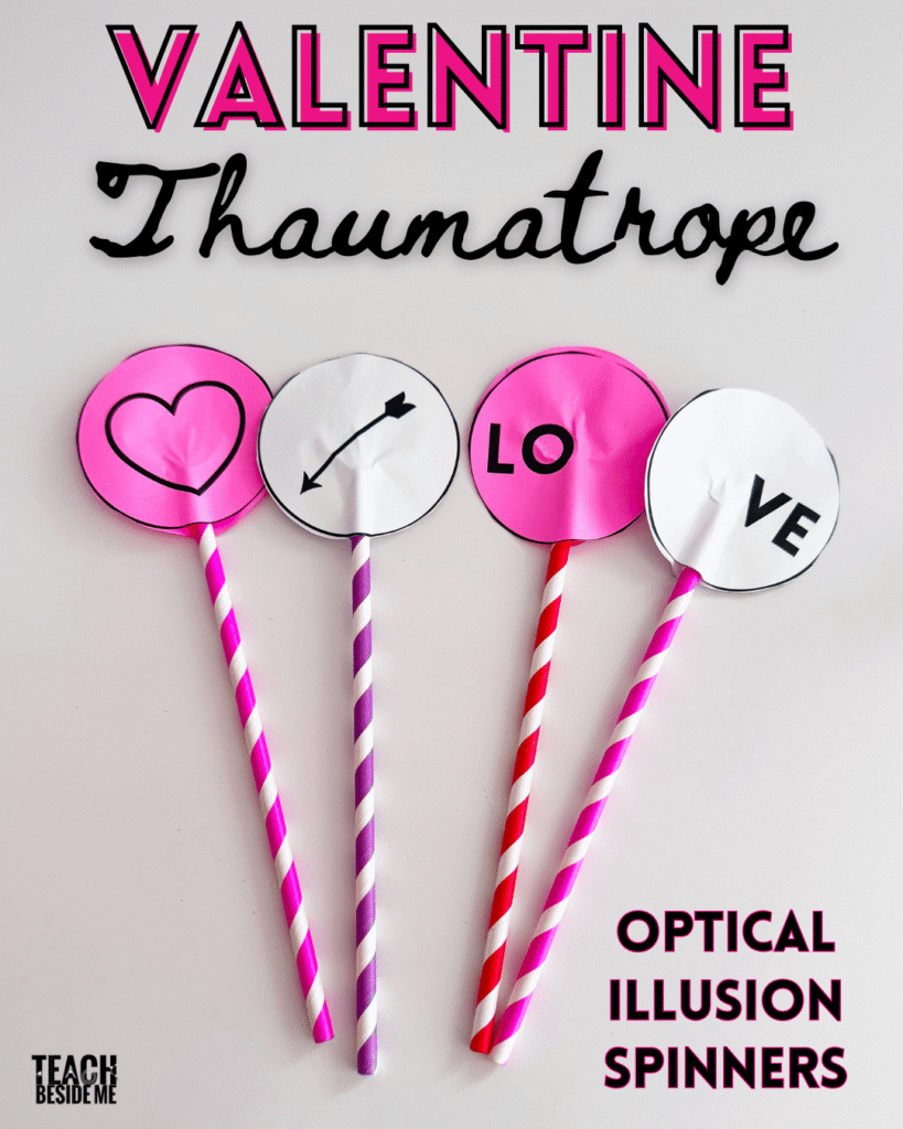 valentine thaumatrope STEM Optical Illusion spinner