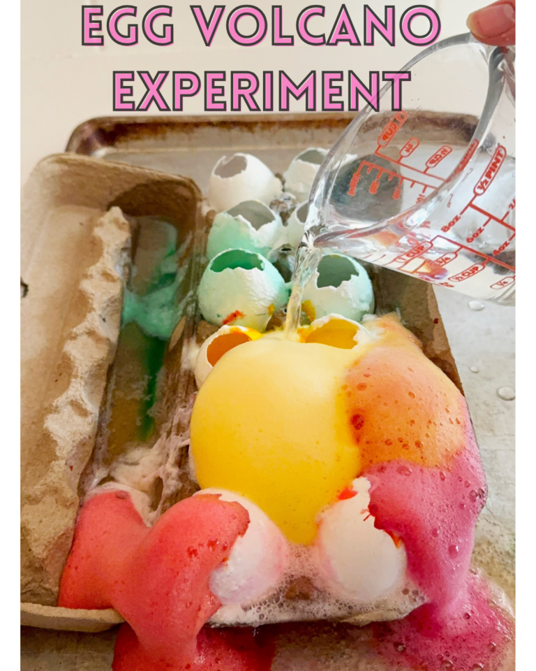 Easter Egg Volcanoes Science Experiment for Kids