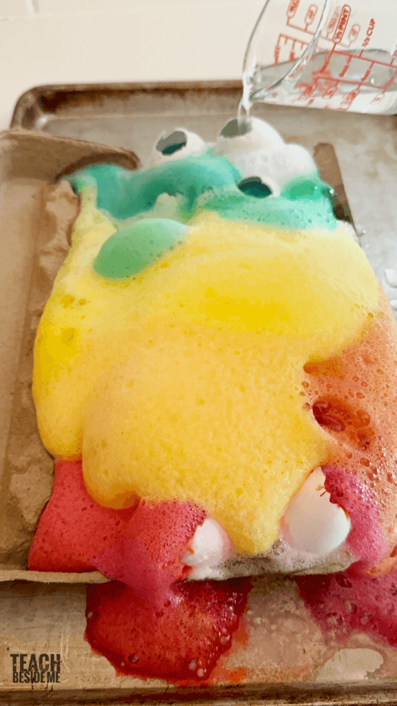 foaming egg volcano experiment