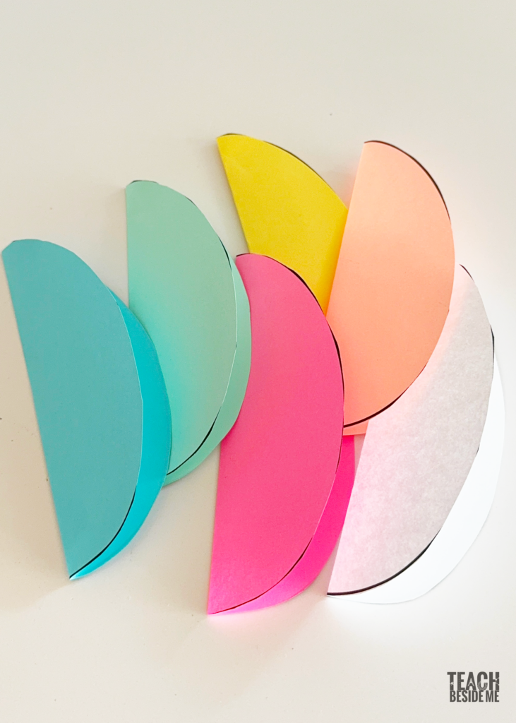 folded paper eggs for paper spinner craft