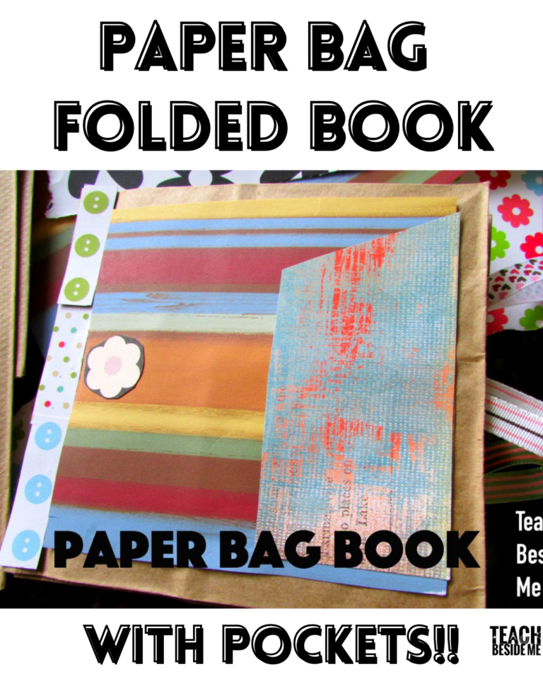 paper bag folded book with pockets