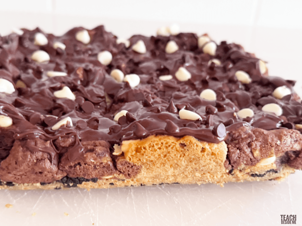 cookie bars representing the rock cycle