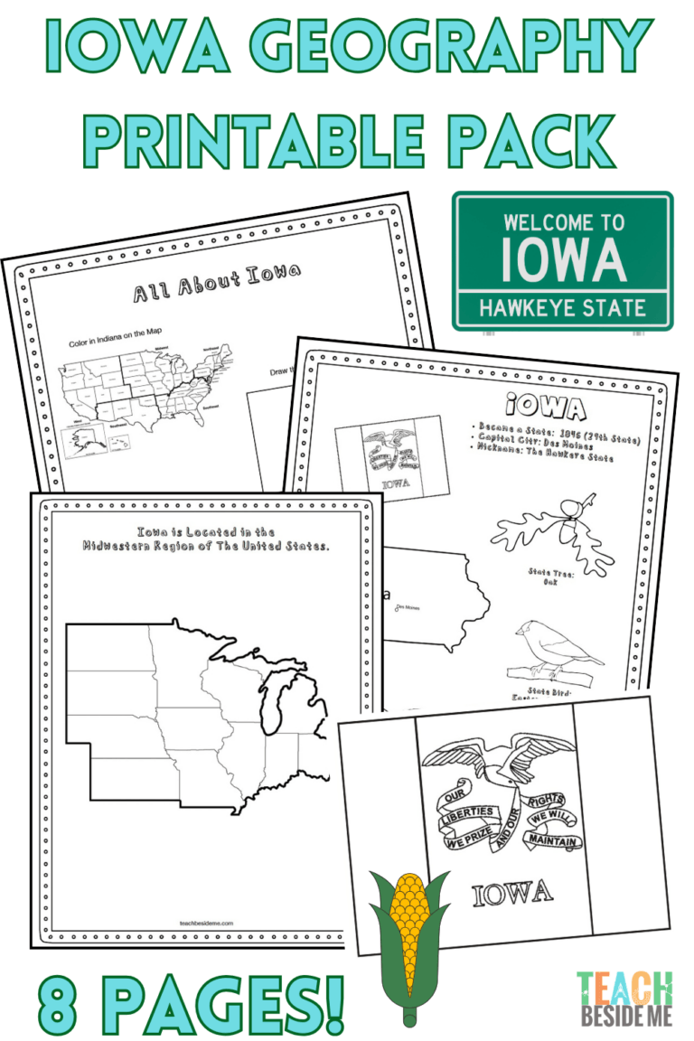 iowa geography printable