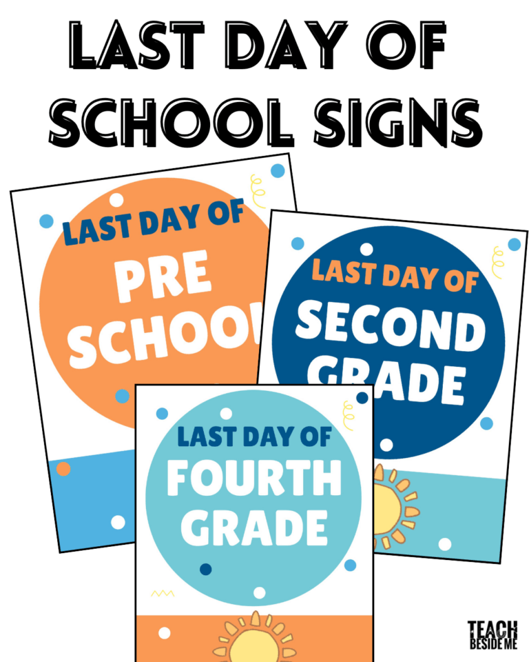 last day of school signs
