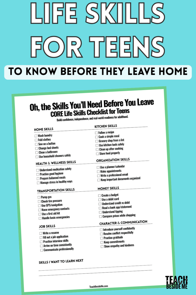 Oh, the Skills You’ll Need Before You Leave: Life Skills for Teens 
