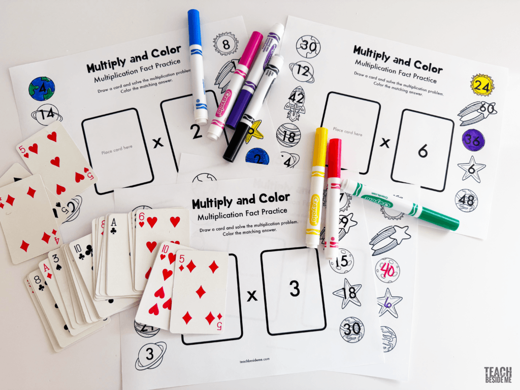 multiply and color multiplication practice