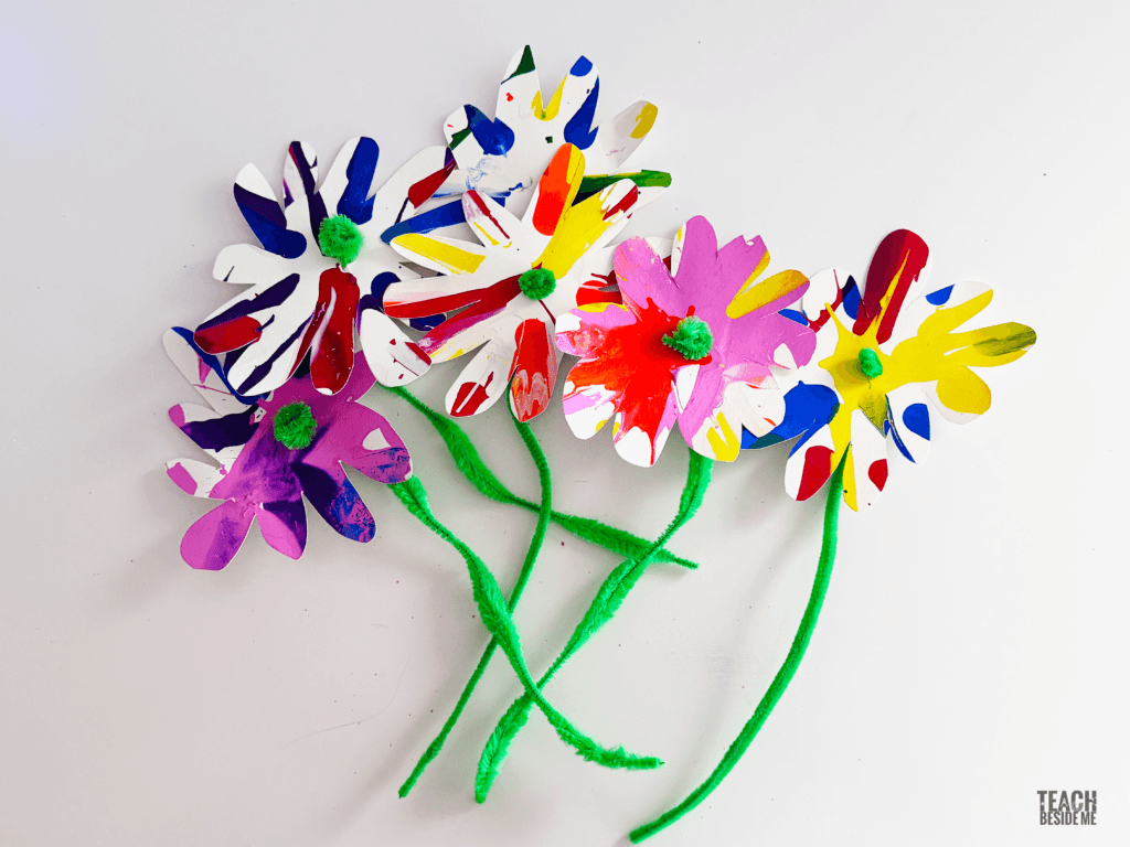 flower spin art painting craft