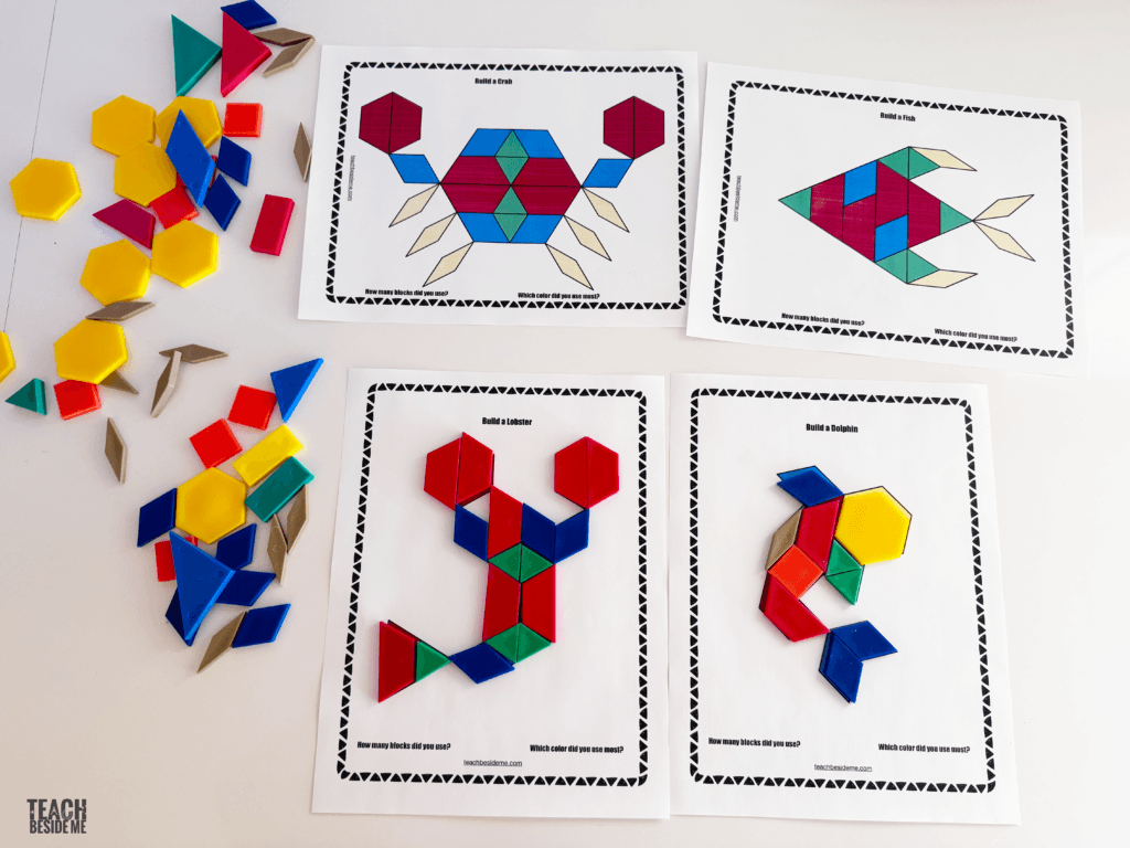 ocean animal pattern block mats
